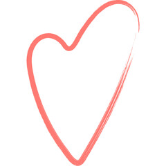 valentine day love heart hand drawn