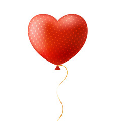 Fototapeta na wymiar valentine heart love realistic balloon