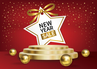 new year sale product display banner design