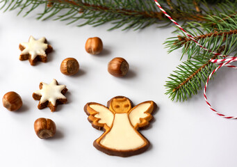 christmas gingerbread cookies and decorations