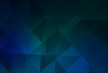 Fototapeta premium Dark Blue, Green vector polygonal template.