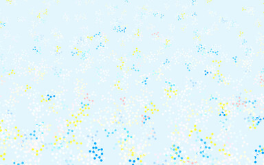 Light Blue, Yellow vector backdrop with artificial intelligence data.