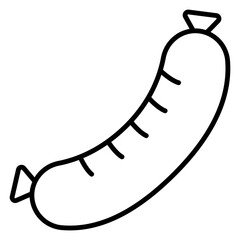 Illustration of a Piece Sausage design Icon