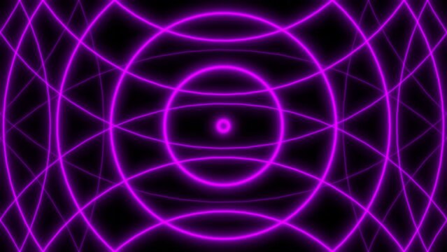 Abstract geometry tunnel 3d pulse digital universe, modern perspective 3d portal, neon glow art.