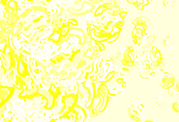 Light Yellow vector backdrop with memphis shapes.