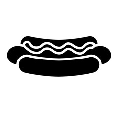 Illustraton of Hot Dog with Mustard Topping design Icon