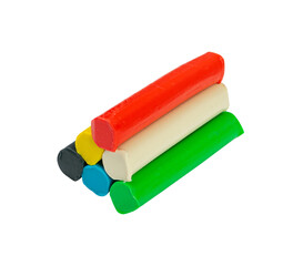 Plasticine Isolated, Modeling Clay, Creativity Modelling Material, Plasticine on White Background