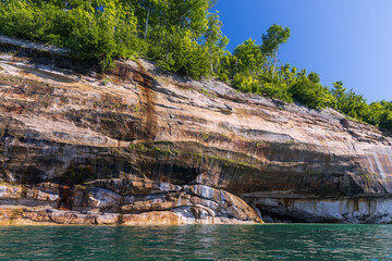 Natural arches and sea caves along Lake Superior at Pictured Rocks National Lakeshore