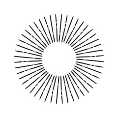 Obraz premium Vintage sun rays. black rays of the sun. Fireworks. Logo or lettering design element. Radial sunset beam. Vector illustration eps10