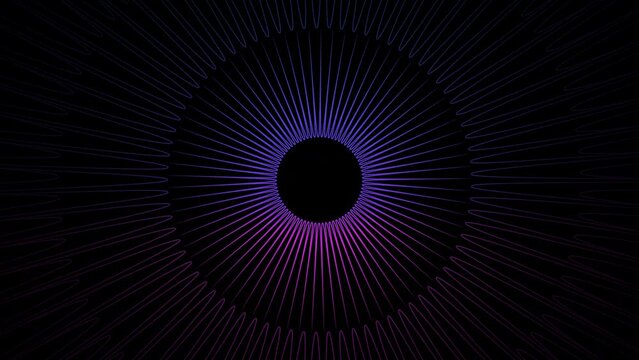 Abstract geometry tunnel 3d pulse digital universe, modern perspective 3d portal, neon glow art.