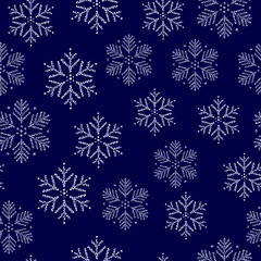 Snowflakes seamless pattern. Winter print. Packaging template, wrapping paper, textiles and wallpaper.