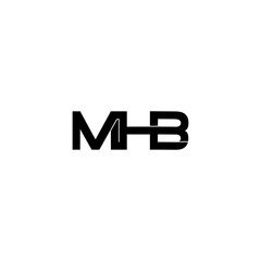 mhb letter initial monogram logo design