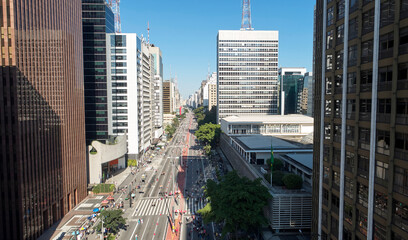 Avenida Paulista in Sao Paulo city.