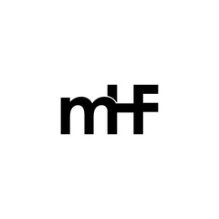 mhf letter initial monogram logo design