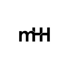 mhh letter initial monogram logo design