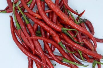 Pondok Cabe, Tangerang Selatan, Indonesia - September 21, 2022: Cabe Keriting or Chili Peppers Also Chile, Chile Pepper, Chilli Pepper, Or Chilli, With Selected Focus.