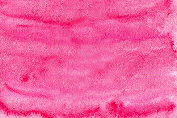 Hand painting abstract watercolor background. Trendy pink magenta color of the year.