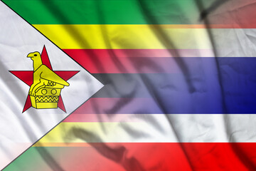 Zimbabwe and Thailand political flag transborder negotiation THA ZWE