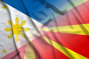 Philippines and Macedonia political flag transborder negotiation  PHL