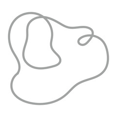 Obraz premium Organic Line Blob Shape Element
