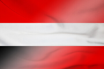 Yemen and Austria national flag transborder contract AUT YEM