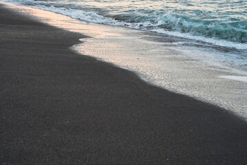 Sea Waves Breaking On A Sandy Beach