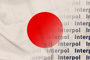 Japan flag Interpol banner agreement