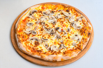 Delicious mixed pizza with rich content. Menu concept of choice and diversity. Karisik pizza