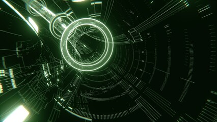 トンネル VJ リング サイバー ワープ 緑 [別Verあり] © GINGER_Tsukahara