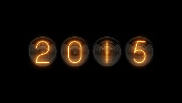 2023 opener. 2010 to 2023 count up. 2023 counter. Nixie tube indicator countdown. Gas discharge indicators and lamps. 3D. 3D Rendering
