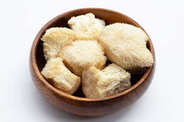 Fresh rare lion's mane mushroom