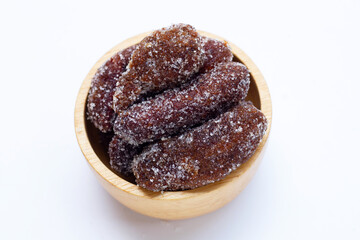 Spicy tamarind mixed with granulated sugar, chili and salt