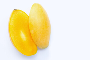 Tropical fruit, Mango  on white background.