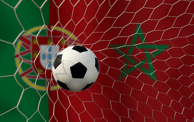 Football Cup competition between the national Morocco and national Portuguese.