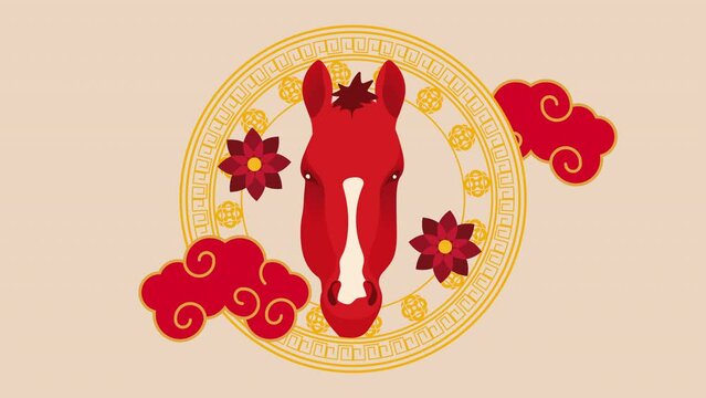horse chinese zodiac animal animation