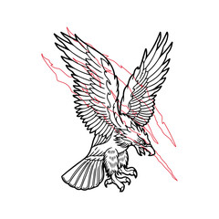 eagle bird concept vector illustration
