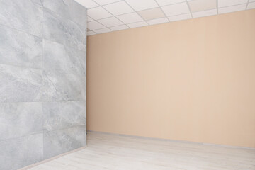 Empty office room with color walls. Interior design
