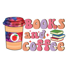 Books And Coffee Retro Sublimation 