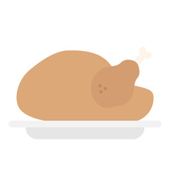 Illustration of Turkey Chicken Food design Icon