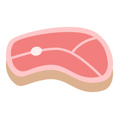 Illustration of Beef Steak design Icon