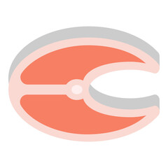 Obraz premium Illustration of Fish Steak design Icon