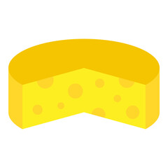 Illustration of Half Piece of Cheese design Icon