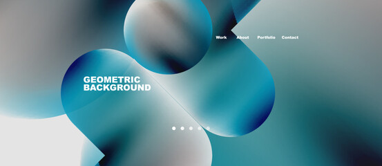 Round shapes and circles with liquid gradients