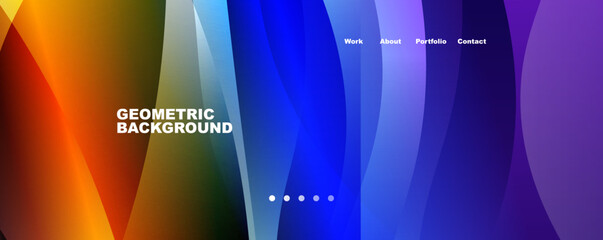 Fluid wave lines with trendy fluid color gradient abstract background. Web page for website or mobile app wallpaper