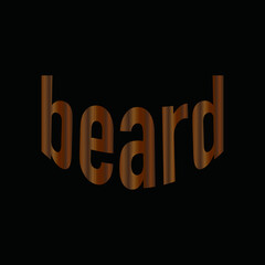 letter beard graphic vector illustration