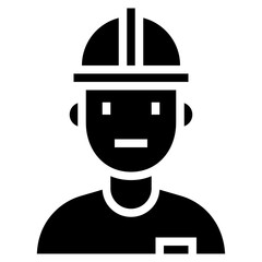 Engineer glyph icon