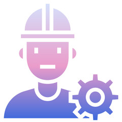 Engineer glyph icon