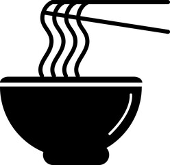 Obraz na płótnie Canvas Noodle Icon. Asian Food Bar Logo. Vector illustration on white background..eps