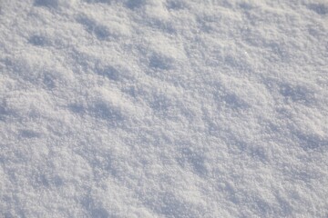 Beautiful white snow as background, closeup view