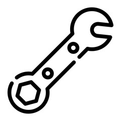 wrench line icon
